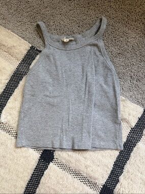 Women’s Grey Ribbed Tank Top